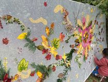 Fresque végétale participative aux Portes ouvertes sur la biodiversité - Agrandir l'image, .JPG 127,3 Ko (fenêtre modale)