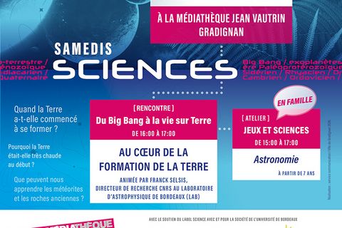 Samedi sciences à la médiathèque de Gradignan
