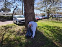 Enfant ramassant des déchets dans les parcs de la ville - Agrandir l'image, .JPG 137,9 Ko (fenêtre modale)