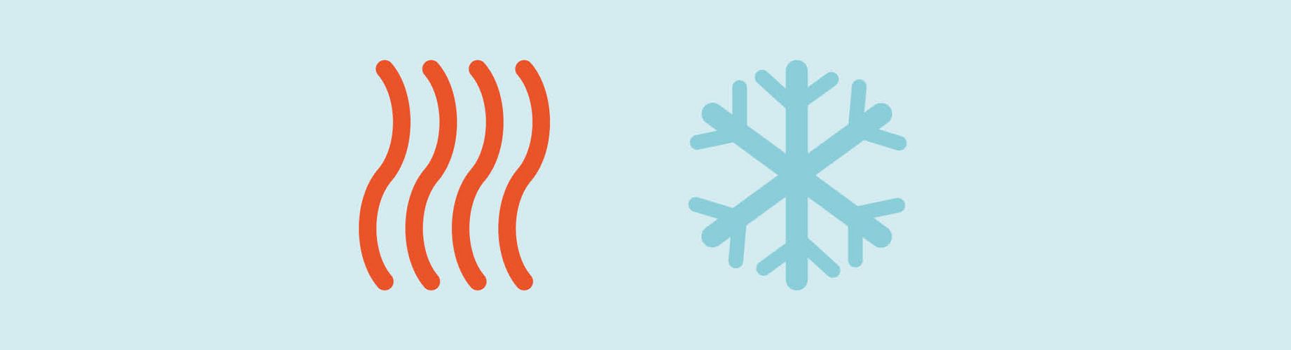 Dessin représentant de la chaleur et du froid