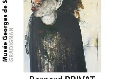 Affiche de l'exposition de Bernard Privat "J'envisage, je dévisage"